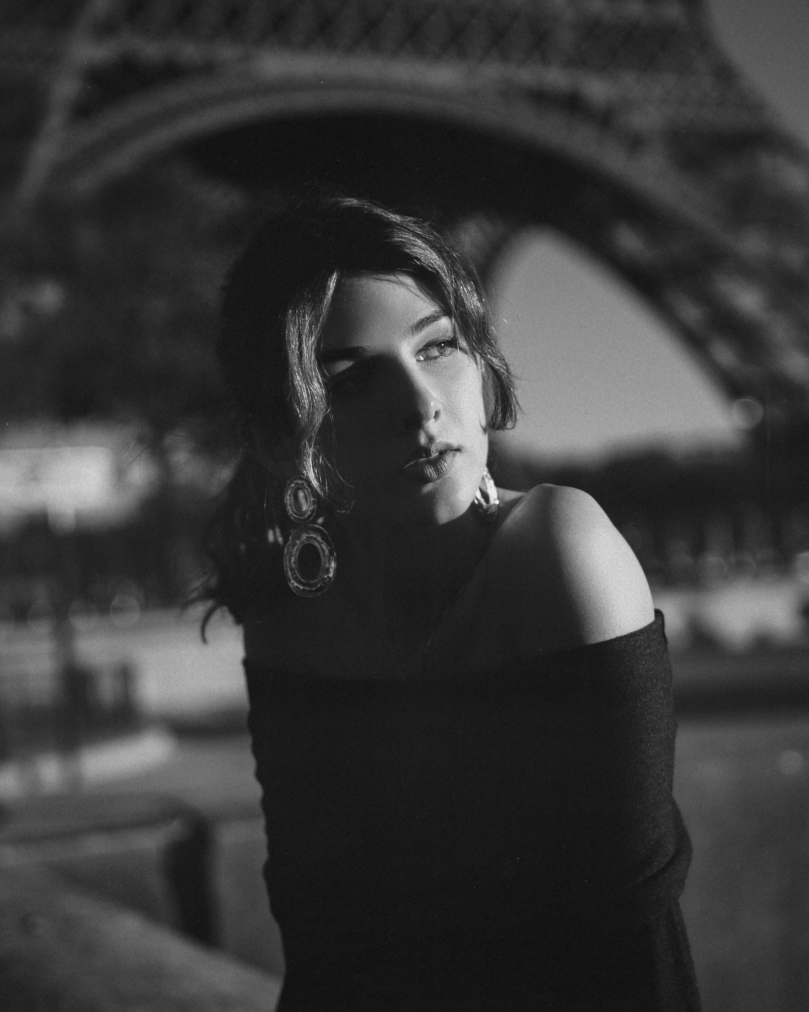 Black and white editorial portrait of Juliette Gay